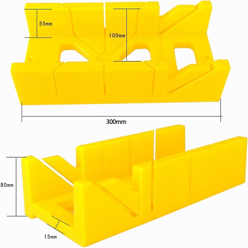 Wonglea Mitre Box 12 Inch,Miter Box with Ruler Scale, Preset Cutting Box with 45 Degree,135 Degree for Molding Trim, Durable Angle Box for Baseboard, Wainscoting,Crown Wall Frame Molding (Mitre Box) - Image 2